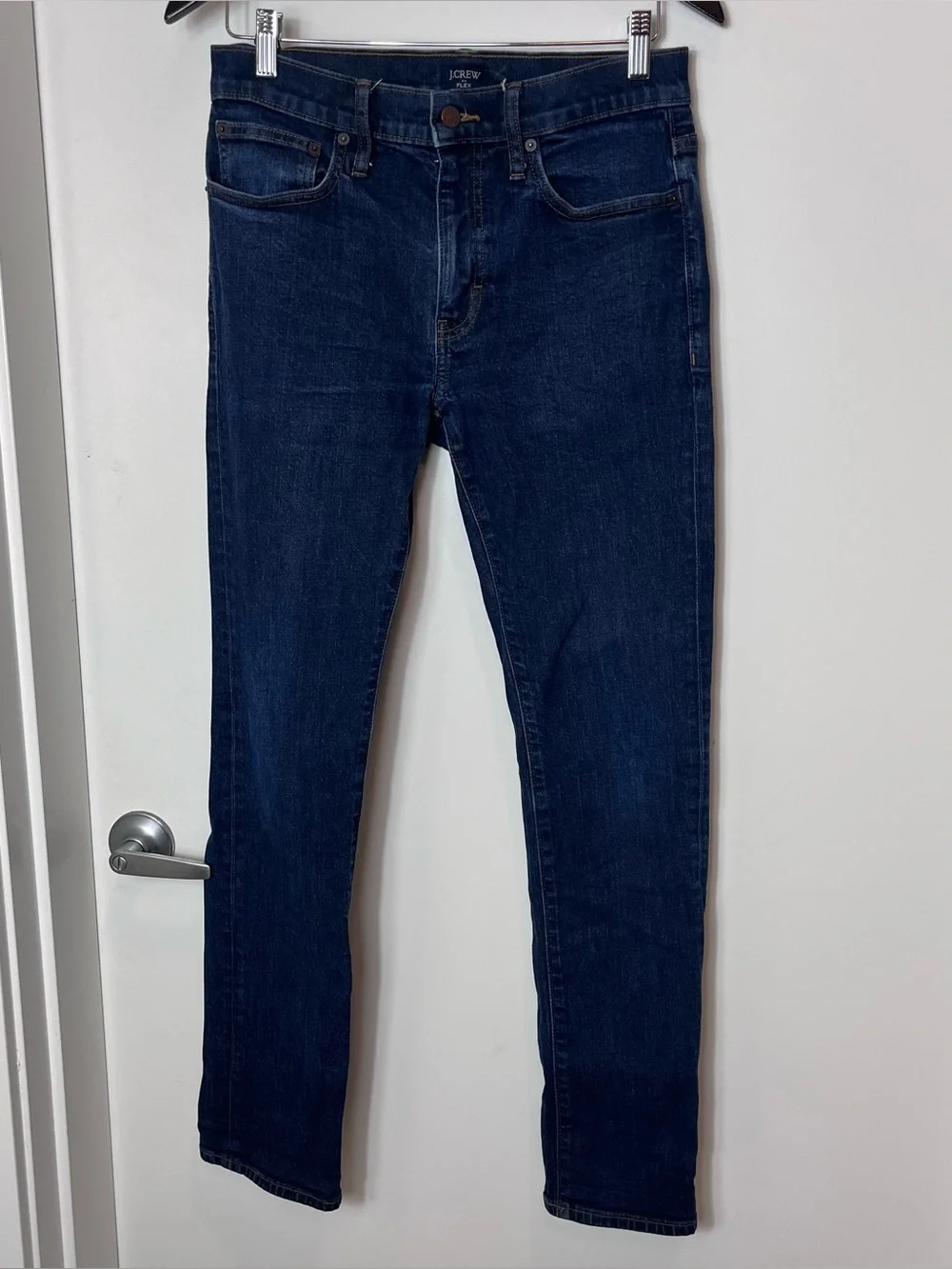 J. Crew Flex Straight Dark Blue Jeans 29X32‎ Denim Cotton AY518